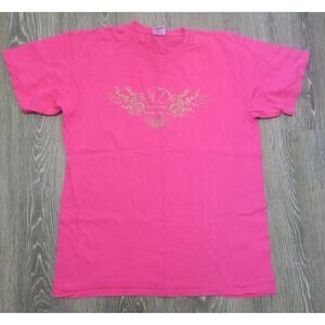 Gildan BLACK HILLS SOUTH DAKOTA T Shirt Size L Women Short Sleeve Cotton Pink